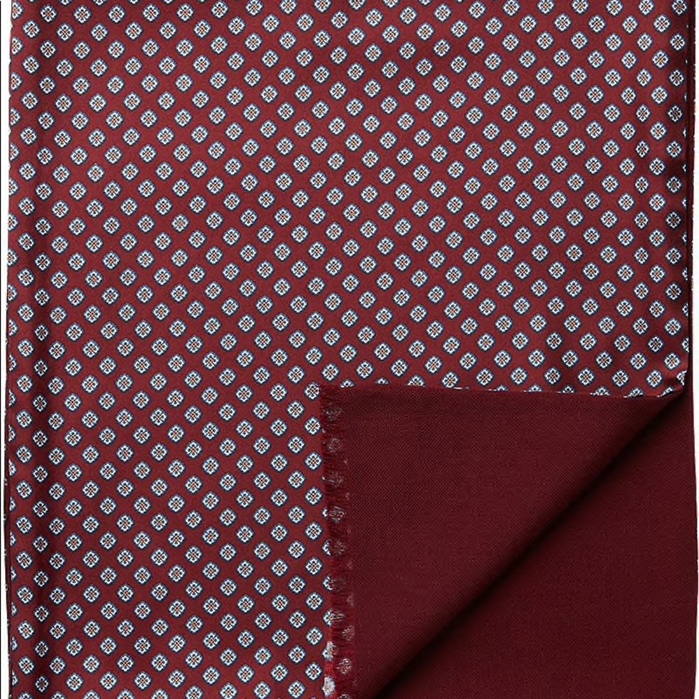 ⚜️LAST ONE Scarf - Burgundy, Silk & Wool JosABanks - Picture 2 of 3